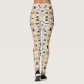 Pastel Retro Pattern | Abstract Pebble & Pod Leggings (Rückseite)
