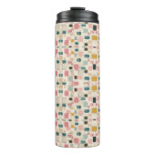 Pastel Retro Pattern | Abstract Pebble & Pod Thermosbecher (Vorderseite)