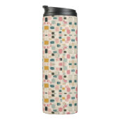 Pastel Retro Pattern | Abstract Pebble & Pod Thermosbecher (Nach rechts gedreht)