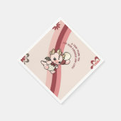 Pastel Retro Pink Niedlich Balloons Baby Dragon Serviette (Ecke)