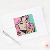 Pastel Retro Pop Art Donut Stickers (Umschlag)