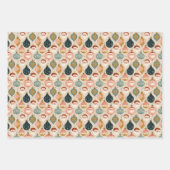 Pastel Retro Santa Wrapping Paper Geschenkpapier Set (Vorderseite 3)