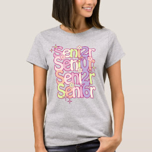 Pastel Retro Senior Year Abschluss Geschenk Shirt