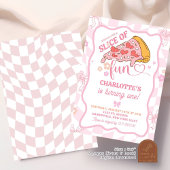Pastel Retro Slice Fun Pizza Party Einladung