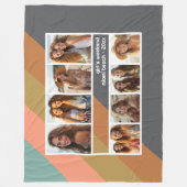 Pastel Retro Strip 8 Foto Collage Girls Wochenende Fleecedecke (Vorderseite)