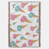 Pastel Retro Wasserfarben Ice Decke (Vorderseite Vertikal)