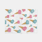 Pastel Retro Wasserfarben Ice Fleecedecke (Vorderseite (Horizontal))