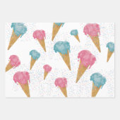 Pastel Retro Wasserfarben Ice Geschenkpapier Set (Vorderseite)