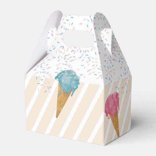 Pastel Retro Wasserfarben Ice Geschenkschachtel (Rückseite)