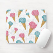 Pastel Retro Wasserfarben Ice Mousepad (Mit Mouse)