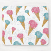 Pastel Retro Wasserfarben Ice Mousepad (Vorne)