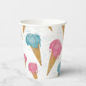 Pastel Retro Wasserfarben Ice Pappbecher (Links)