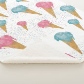 Pastel Retro Wasserfarben Ice Sherpadecke (3/4)