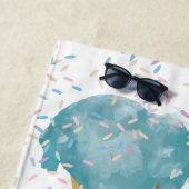 Pastel Retro Wasserfarben Ice Strandtuch (Beispiel)