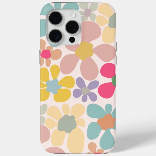 Pastel Retro Wavy-Blume Case-Mate iPhone Hülle (Rückseite)