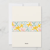 Pastel Ribbons and Bows Baby Shower Invitation Einladung (Rückseite)