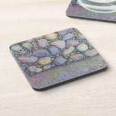 Pastel River Rock und Kies Getränkeuntersetzer (Linke Seite)