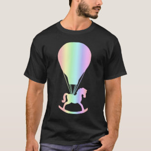 Pastel Rocking Pferd Kinder Kinderzimmer Heißluftb T-Shirt