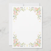Pastel Rococo Garden Ornate Floral Wedding Einladung (Rückseite)