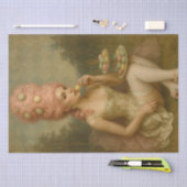 Pastel Rococo Macaron Muse – Whimsical French  Seidenpapier (Handwerk)