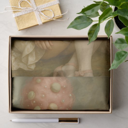 Pastel Rococo Macaron Muse – Whimsical French Seidenpapier (Geschenk)