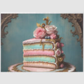 Pastel Rokoko Cake Slice Decoupage | Gewebe Seidenpapier (Vorderseite)