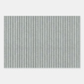 Pastel Rokoko Damask Stripe Wrapping Paper Sheets Geschenkpapier Set (Vorderseite 2)