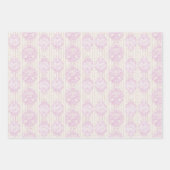 Pastel Rokoko Damask Stripe Wrapping Paper Sheets Geschenkpapier Set (Vorderseite)
