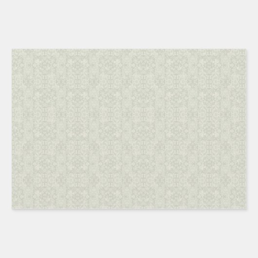 Pastel Rokoko Damask Wrapping Paper Sheets Geschenkpapier Set (Vorderseite 3)