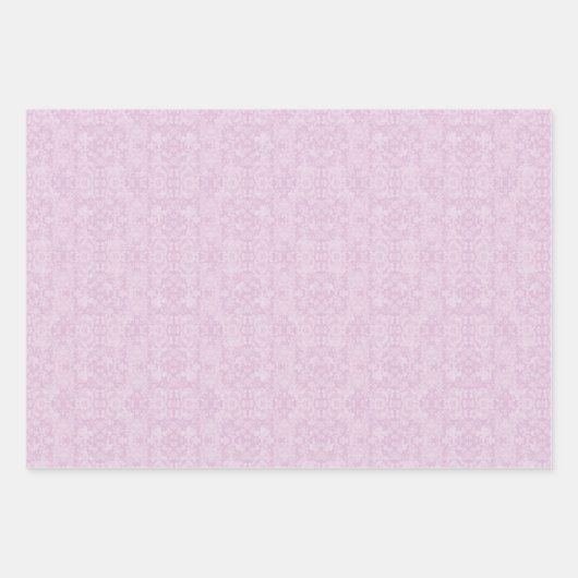 Pastel Rokoko Damask Wrapping Paper Sheets Geschenkpapier Set (Vorderseite 2)