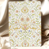Pastel Rokoko Scrollwork Floral Wedding Einladung