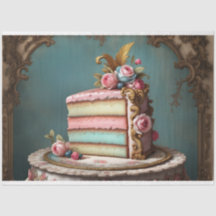 Pastel-Rokoko-Torte Scheibe 2 Decoupage-Papier Tis