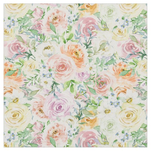 Pastel Romantischer Garten Stoff (Nahaufnahme)