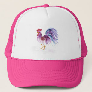 Pastel Rooster von Wendy C. Allen Truckerkappe