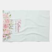 Pastel Rosa Blume Florenz Die beste Mama aller Zei Geschirrtuch (Horizontal)