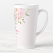 Pastel Rosa Blume Florenz Die beste Mama aller Zei Milchtasse (Rechts)