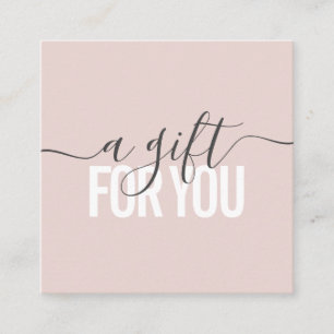 Pastel rosa Geschenkgutschein Schönheitssalon Skri Rabattkarte