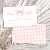 Pastel Rosa Gingham Bug Babydusche Windelraffineri Begleitkarte