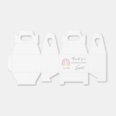 Pastel rosa Regenbogen 1 Geburtstag Danke Geschenkschachtel (Ungefaltet)