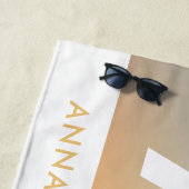 Pastel rosa Regenbogen gürtelförmig, einfach Strandtuch (Beispiel)