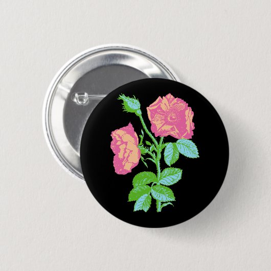 Pastel-Rose Button (Vorne & Hinten)