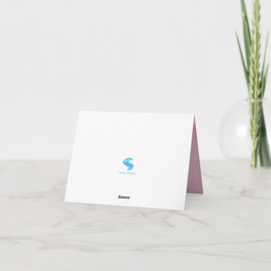 Pastel Rose Dankeskarte (Rückseite)