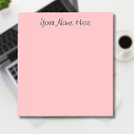 Pastel Rose Einzigartige Geschenke für Personalisi Notizblock<br><div class="desc">Pastel Rose Grün Einfach,  Einzigartig,  Personalisiertes Notepad reinigen. Lässiger Handschriftentext. Notepad-Vorlage. Fügen Sie Ihren Vornamen,  Nachnamen,  Anfangsbuchstaben hinzu. Personalisieren Sie Ihre individuelle Verwendung. Klicken Sie auf die Schaltfläche "Anpassen",  um die Hintergrundfarbe,  die Schriftart-Stile und die Schriftart-Farbe zu ändern.</div>