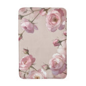 Pastel Rose Elegance Bath Mat Badematte (Vorderseite Vertikal)