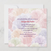 Pastel Rose Foto Einladung (Rückseite)