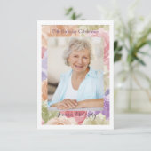 Pastel Rose Foto (vertikal) Einladung (Stehend Vorderseite)