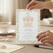 Pastel Rose Garden Carousel Birthday Party Einladung
