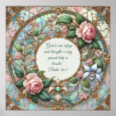 Pastel Rose Garden individuell anpassbare Bibelver Poster (Vorne)
