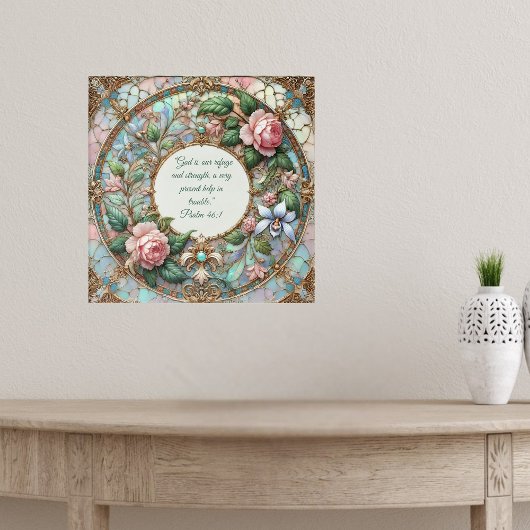 Pastel Rose Garden individuell anpassbare Bibelver Poster