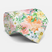 Pastel Rose Garden Krawatte (Gerollt)